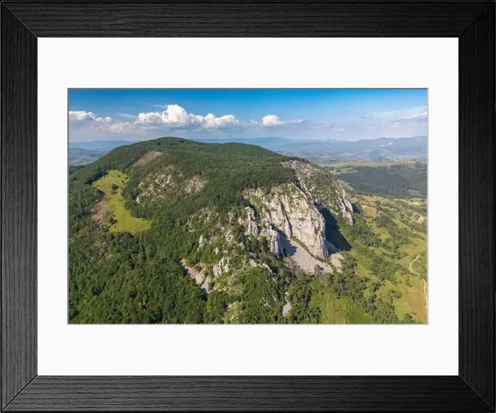 Framed Print : Aerial view of Apuseni Mountains in Romania Framed Print : Aerial view of Apuseni Mountains in Romania