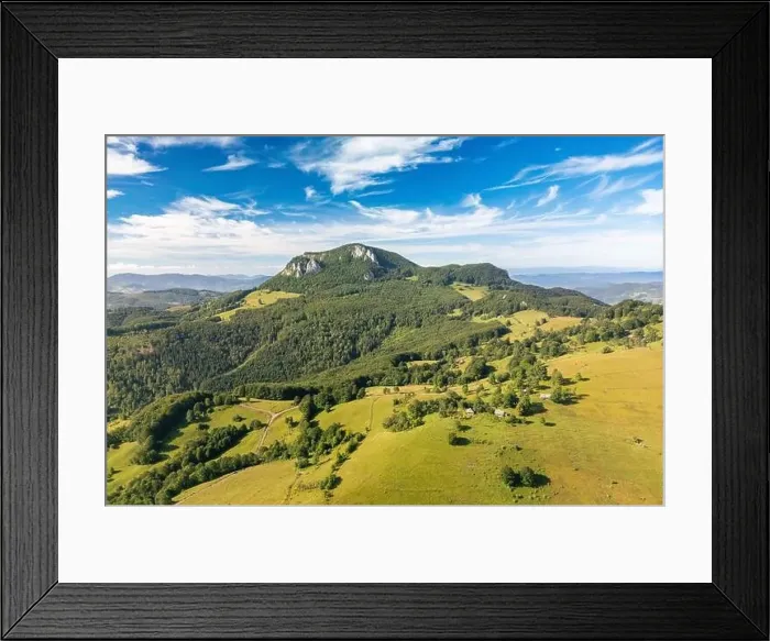 Framed Print : Aerial view of Apuseni Mountains in Romania Framed Print : Aerial view of Apuseni Mountains in Romania