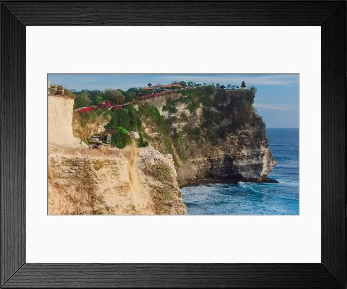 Framed Print : Escalators digging on the rock nearby Uluwatu temple in Bali Framed Print : Escalators digging on the rock nearby Uluwatu temple in Bali