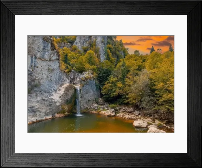 Framed Print : Aerial view of of Ilıca Waterfall in Küre Mountains National Park, Turkey Framed Print : Aerial view of of Ilıca Waterfall in Küre Mountains National Park, Turkey