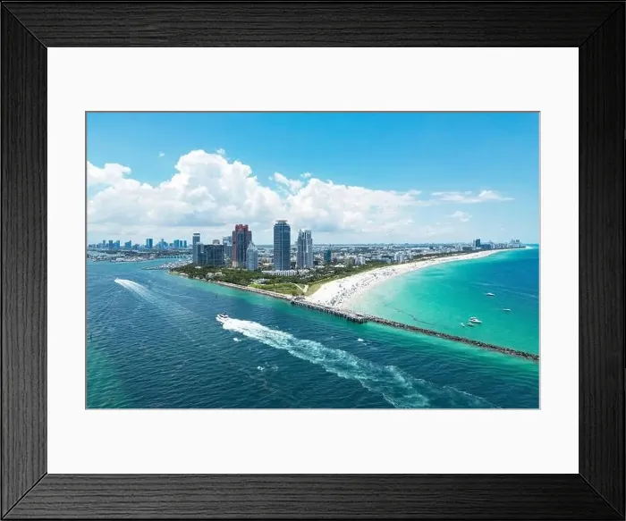 Framed Print : Skyline of Miami Beach from top Framed Print : Skyline of Miami Beach from top