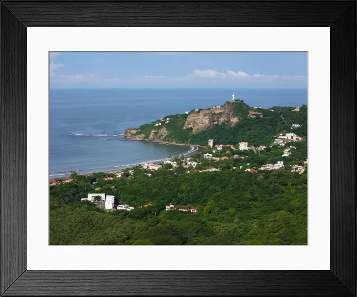 Framed Print : Panorama of San Juan Del Sur bay beach aerial drone view Framed Print : Panorama of San Juan Del Sur bay beach aerial drone view