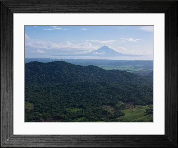 Framed Print : Ometepe volcano in Nicaragua lake landscape aerial drone view Framed Print : Ometepe volcano in Nicaragua lake landscape aerial drone view