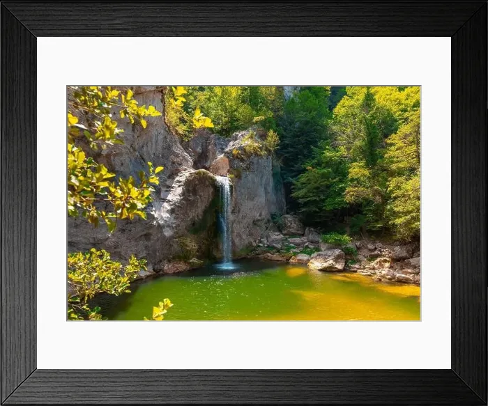 Framed Print : Aerial view of of Ilıca Waterfall in Küre Mountains National Park, Turkey Framed Print : Aerial view of of Ilıca Waterfall in Küre Mountains National Park, Turkey