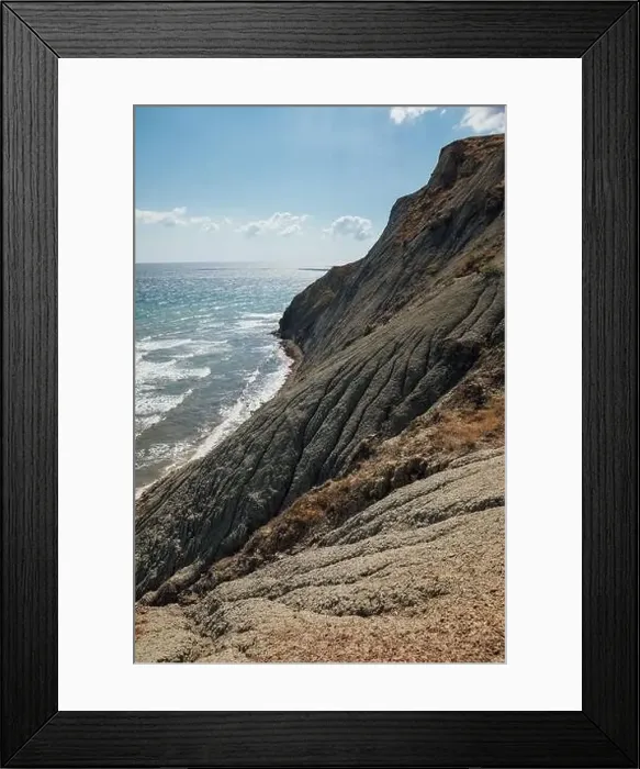 Framed Print : landscape from the top of the mountain view of the blue sky and mountains and the sea Framed Print : landscape from the top of the mountain view of the blue sky and mountains and the sea