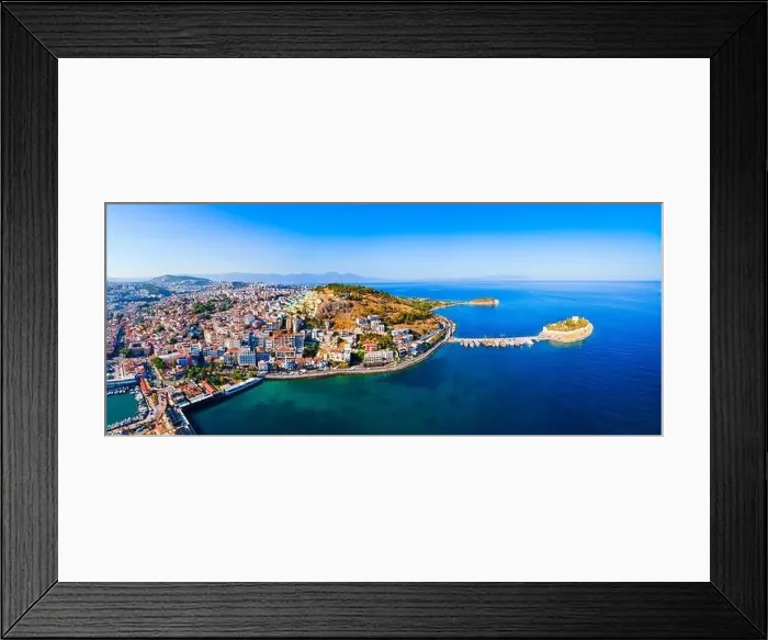 Framed Print : Kusadasi city aerial panoramic view. Kusadasi is located in Aydin Province, Turkey Framed Print : Kusadasi city aerial panoramic view. Kusadasi is located in Aydin Province, Turkey