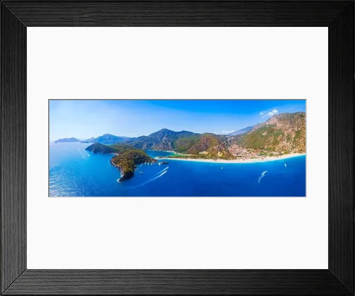 Framed Print : Oludeniz beach aerial panoramic view Framed Print : Oludeniz beach aerial panoramic view
