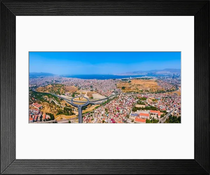 Framed Print : The Mount Pagos aerial panoramic view in Izmir Framed Print : The Mount Pagos aerial panoramic view in Izmir