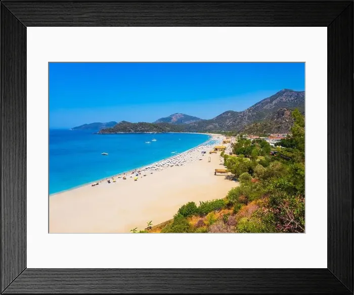 Framed Print : Oludeniz beach aerial panoramic view Framed Print : Oludeniz beach aerial panoramic view