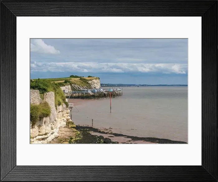 Framed Print : Traditional carrelets along the cliff of Atlantic ocean in Charente-Maritime, France Framed Print : Traditional carrelets along the cliff of Atlantic ocean in Charente-Maritime, France