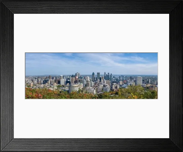 Framed Print : Downtown Montreal city skyline panorama in autumn sunny day Framed Print : Downtown Montreal city skyline panorama in autumn sunny day