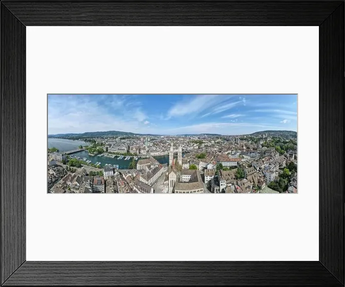 Framed Print : Zurich, Switzerland - 29 Oktober 2023: drone view at the center of Zurich on Switzerland Framed Print : Zurich, Switzerland - 29 Oktober 2023: drone view at the center of Zurich on Switzerland