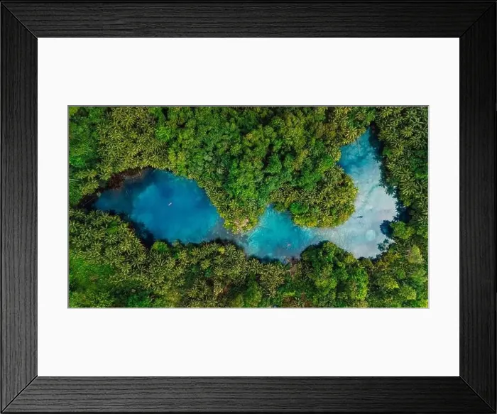 Framed Print : Most transparent lake with crystal blue fresh water in Sulawesi, Indonesia. Drone view Framed Print : Most transparent lake with crystal blue fresh water in Sulawesi, Indonesia. Drone view