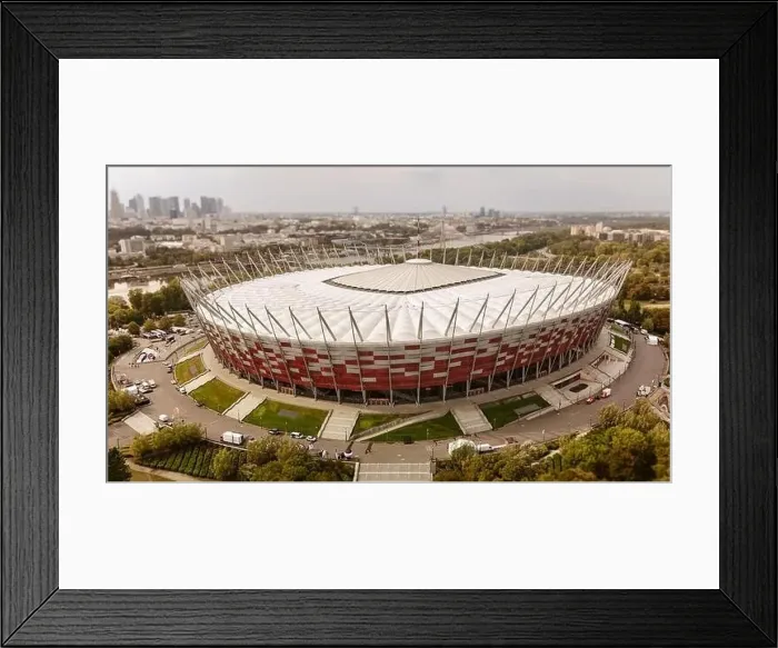 Framed Print : A breathtaking aerial view of the National Stadium in Warsaw Framed Print : A breathtaking aerial view of the National Stadium in Warsaw