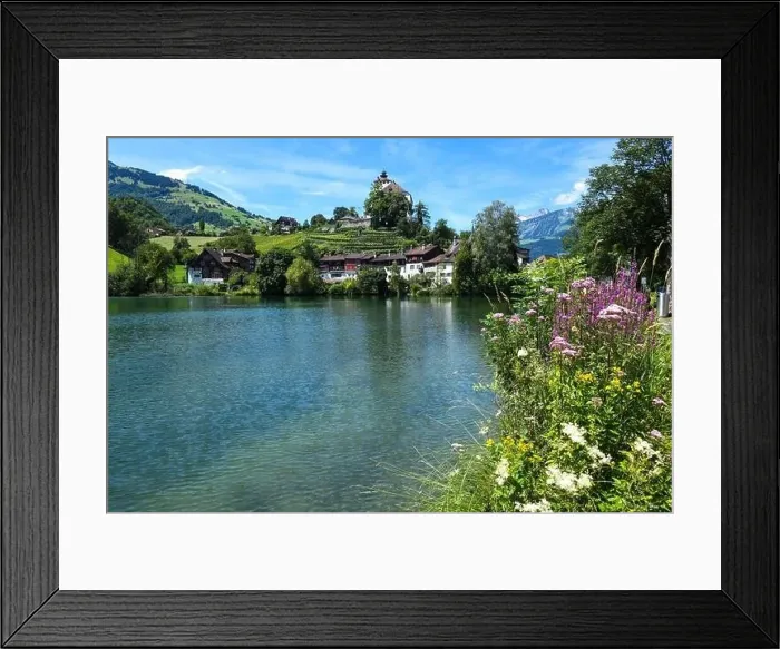 Framed Print : Werdenberg, Switzerland - 14 July 2024: view at the village of Werdenberg on Switzerland Framed Print : Werdenberg, Switzerland - 14 July 2024: view at the village of Werdenberg on Switzerland