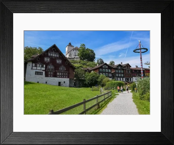Framed Print : Werdenberg, Switzerland - 14 July 2024: view at the village of Werdenberg on Switzerland Framed Print : Werdenberg, Switzerland - 14 July 2024: view at the village of Werdenberg on Switzerland