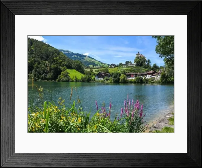 Framed Print : Werdenberg, Switzerland - 14 July 2024: view at the village of Werdenberg on Switzerland Framed Print : Werdenberg, Switzerland - 14 July 2024: view at the village of Werdenberg on Switzerland
