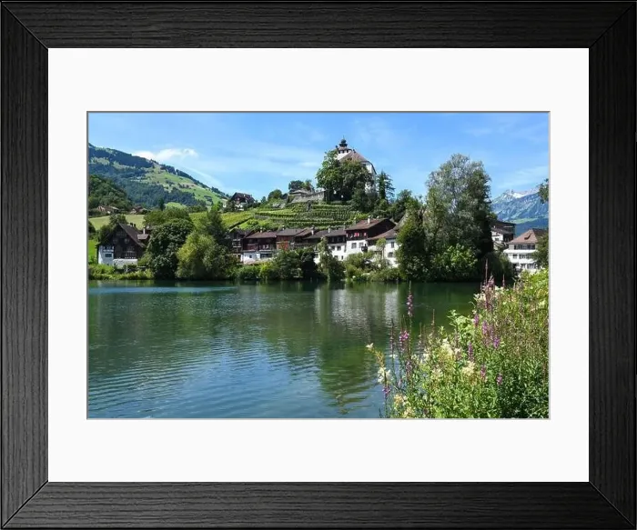 Framed Print : Werdenberg, Switzerland - 14 July 2024: view at the village of Werdenberg on Switzerland Framed Print : Werdenberg, Switzerland - 14 July 2024: view at the village of Werdenberg on Switzerland