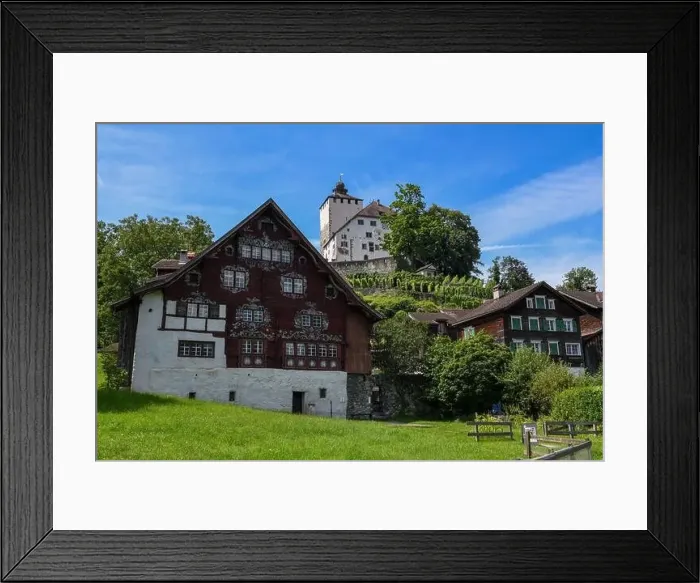 Framed Print : Werdenberg, Switzerland - 14 July 2024: view at the village of Werdenberg on Switzerland Framed Print : Werdenberg, Switzerland - 14 July 2024: view at the village of Werdenberg on Switzerland