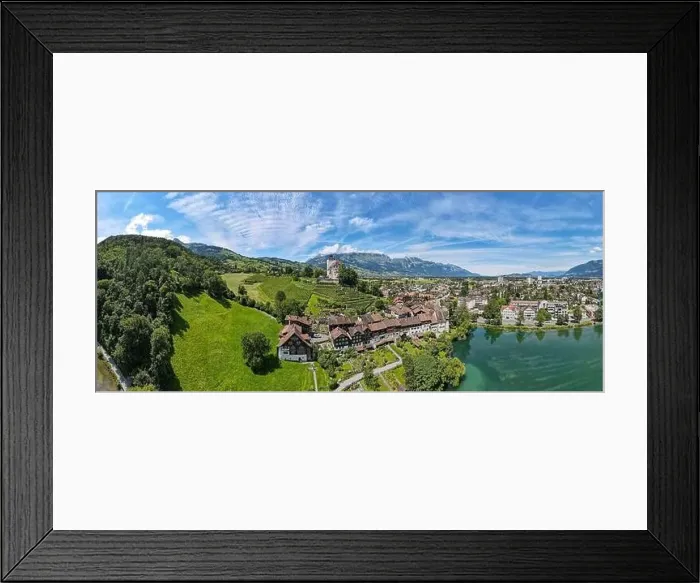 Framed Print : Werdenberg, Switzerland - 14 July 2024: drone view at the village of Werdenberg on Switzerland Framed Print : Werdenberg, Switzerland - 14 July 2024: drone view at the village of Werdenberg on Switzerland