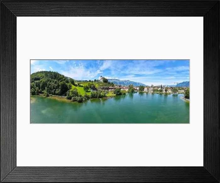 Framed Print : Werdenberg, Switzerland - 14 July 2024: drone view at the village of Werdenberg on Switzerland Framed Print : Werdenberg, Switzerland - 14 July 2024: drone view at the village of Werdenberg on Switzerland
