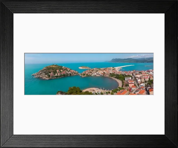 Framed Print : Beautiful cityscape on the mountains over Black-sea, Amasra. Amasra traditional Turkish architecture Framed Print : Beautiful cityscape on the mountains over Black-sea, Amasra. Amasra traditional Turkish architecture