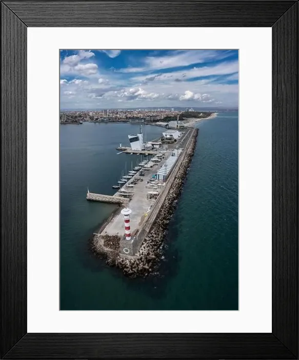 Framed Print : Aerial view to port of Burgas, Bulgaria Framed Print : Aerial view to port of Burgas, Bulgaria