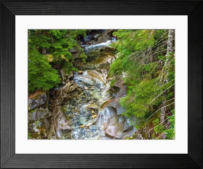 Framed Print : A view from above of Denny Creek in Washington State Framed Print : A view from above of Denny Creek in Washington State