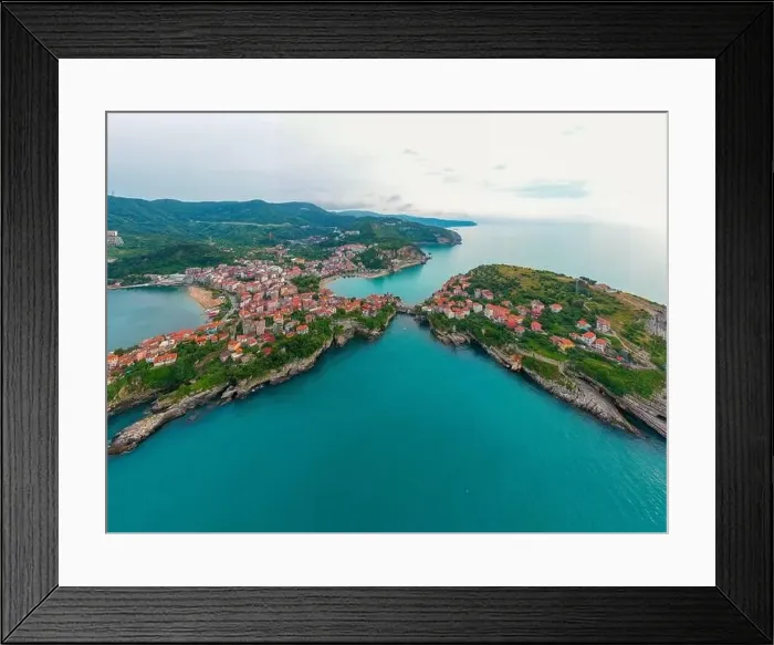 Framed Print : Beautiful cityscape on the mountains over Black-sea, Amasra. Amasra traditional Turkish architecture Framed Print : Beautiful cityscape on the mountains over Black-sea, Amasra. Amasra traditional Turkish architecture