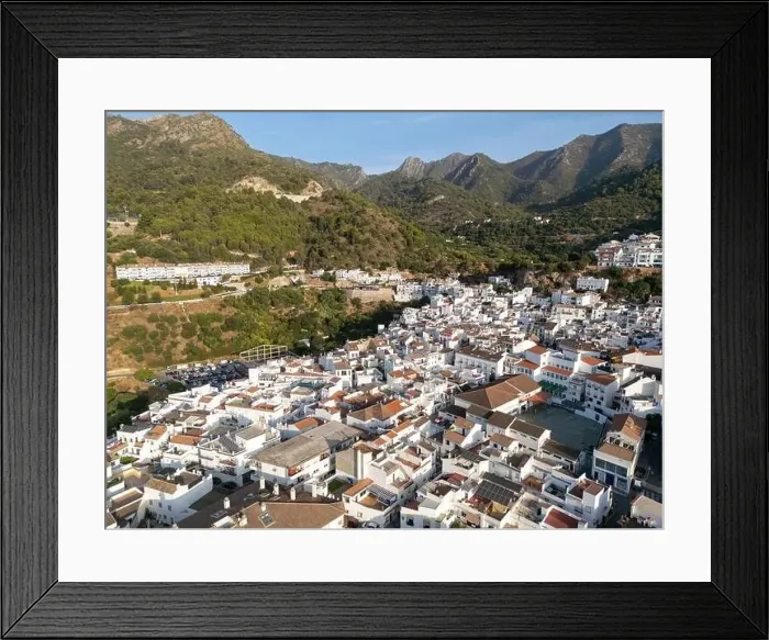 Framed Print : aerial view of the municipality of Ojen in the province of Malaga, Andalusia Framed Print : aerial view of the municipality of Ojen in the province of Malaga, Andalusia