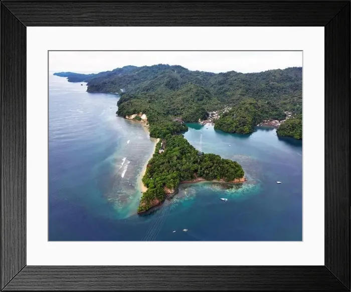 Framed Print : Indonesia Lembeh - Drone view to Lembeh Island Framed Print : Indonesia Lembeh - Drone view to Lembeh Island