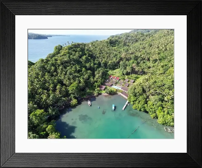 Framed Print : Indonesia Lembeh - Drone view to Lembeh Island Framed Print : Indonesia Lembeh - Drone view to Lembeh Island