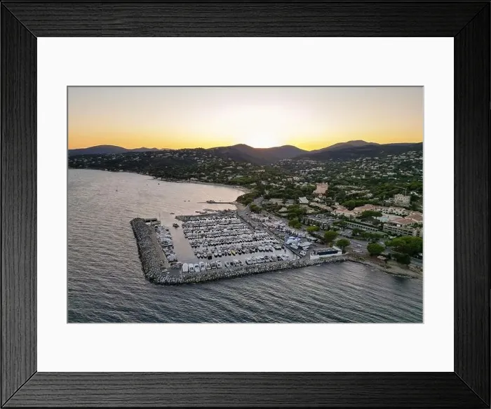 Framed Print : Sunset Aerial Photo of Port Les Issambres, Var, Provence-Alpes-Côte d'Azur, France Framed Print : Sunset Aerial Photo of Port Les Issambres, Var, Provence-Alpes-Côte d'Azur, France