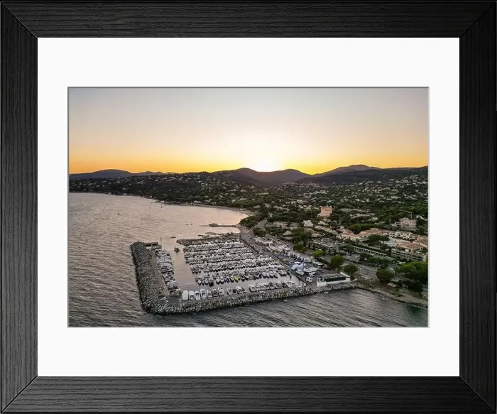 Framed Print : Sunset Aerial Photo of Port Les Issambres, Var, Provence-Alpes-Côte d'Azur, France Framed Print : Sunset Aerial Photo of Port Les Issambres, Var, Provence-Alpes-Côte d'Azur, France