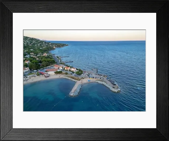 Framed Print : Drone Photo of Plage D'Arpillon in Les Issmbres, Var, Provence-Alpes-Côte d'Azur, France Framed Print : Drone Photo of Plage D'Arpillon in Les Issmbres, Var, Provence-Alpes-Côte d'Azur, France