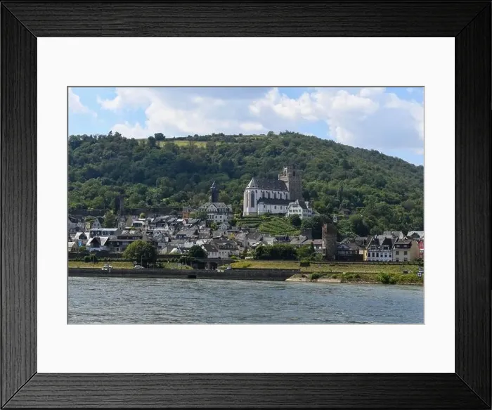 Framed Print : Oberwesel, Germany - 20 July 2024: drone view at the village of Oberwesel on Germany Framed Print : Oberwesel, Germany - 20 July 2024: drone view at the village of Oberwesel on Germany
