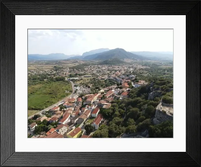 Framed Print : Aerial view of Posada, Province of Nuoro, Sardinia (Sardegna) Framed Print : Aerial view of Posada, Province of Nuoro, Sardinia (Sardegna)