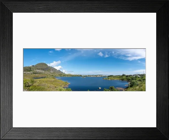 Framed Print : Aerial view, view from Munkebu-stig to Lake Sorvagvatnet, Sorvagen, Lofoten, Norway, Europe Framed Print : Aerial view, view from Munkebu-stig to Lake Sorvagvatnet, Sorvagen, Lofoten, Norway, Europe
