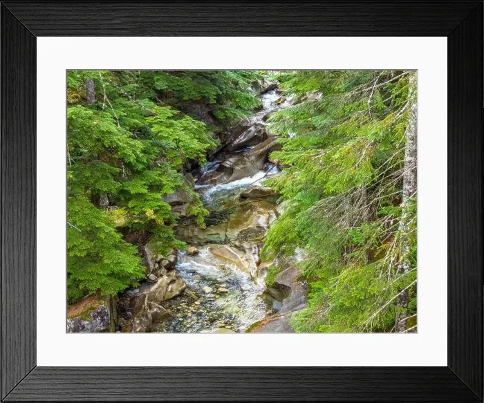 Framed Print : A view from above of Denny Creek in Washington State Framed Print : A view from above of Denny Creek in Washington State