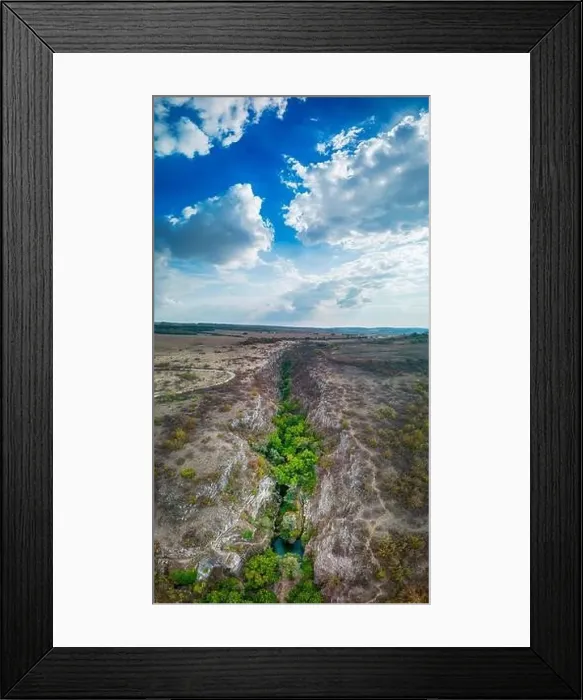 Framed Print : Drone view at Hotnishki Waterfall near Veliko Tarnovo during summer with great acqua colors Framed Print : Drone view at Hotnishki Waterfall near Veliko Tarnovo during summer with great acqua colors