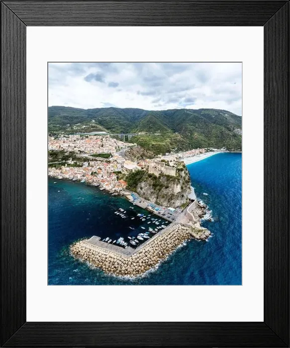 Framed Print : Scilla from a drone, Calabria, Italy, Europe Framed Print : Scilla from a drone, Calabria, Italy, Europe
