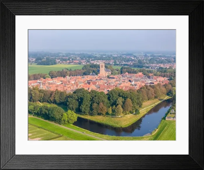Framed Print : Aerial drone photo of the small city named Elburg. Elburg is a fortified town with a lot of history in the Netherlands Framed Print : Aerial drone photo of the small city named Elburg. Elburg is a fortified town with a lot of history in the Netherlands