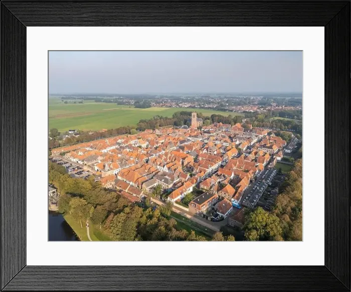 Framed Print : Aerial drone photo of the small city named Elburg. Elburg is a fortified town with a lot of history in the Netherlands Framed Print : Aerial drone photo of the small city named Elburg. Elburg is a fortified town with a lot of history in the Netherlands