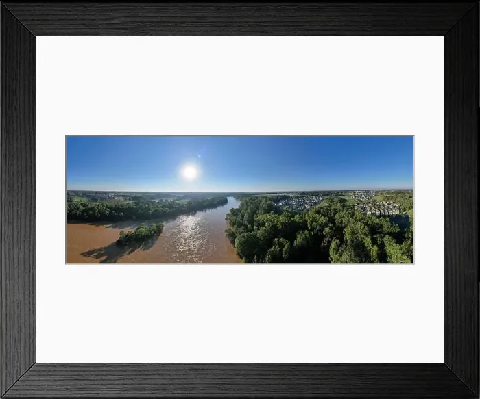 Framed Print : Swollen Catawba River in Rock Hill, SC after hurricane Helene Framed Print : Swollen Catawba River in Rock Hill, SC after hurricane Helene