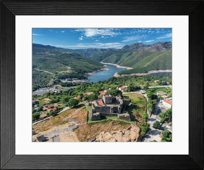 Framed Print : Drone aerial view on the Castle de Lindoso, medieval castle in the district of Viana do Castelo in Portugal Framed Print : Drone aerial view on the Castle de Lindoso, medieval castle in the district of Viana do Castelo in Portugal