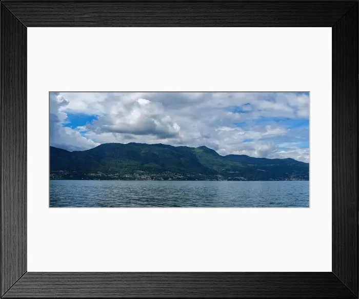 Framed Print : Lago Maggiore summer landscape, drone photo Italy 18.08.2024 Framed Print : Lago Maggiore summer landscape, drone photo Italy 18.08.2024