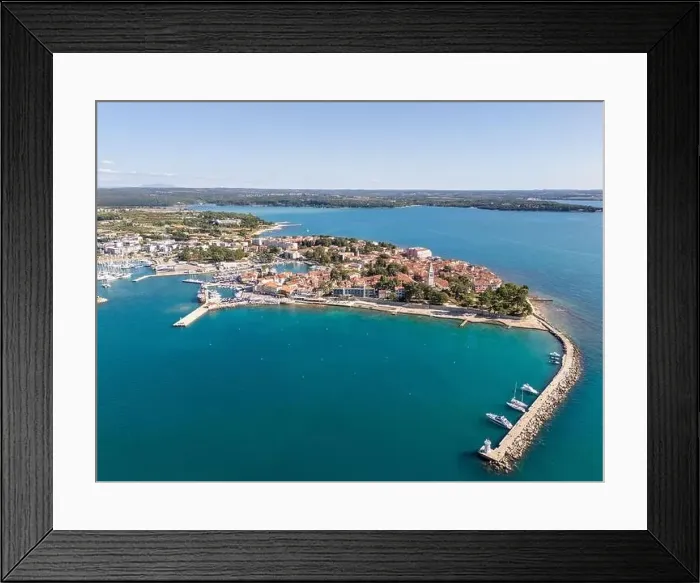 Framed Print : Aerial drone photo of Novigrad. Novigrad is a very touristic town at the Adriatic sea in the region of Istria, Croatia Framed Print : Aerial drone photo of Novigrad. Novigrad is a very touristic town at the Adriatic sea in the region of Istria, Croatia