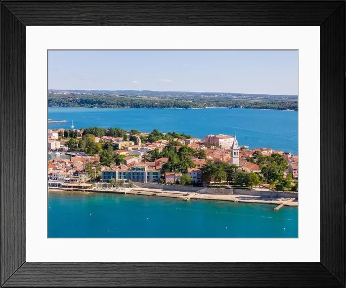 Framed Print : Aerial drone photo of Novigrad. Novigrad is a very touristic town at the Adriatic sea in the region of Istria, Croatia Framed Print : Aerial drone photo of Novigrad. Novigrad is a very touristic town at the Adriatic sea in the region of Istria, Croatia