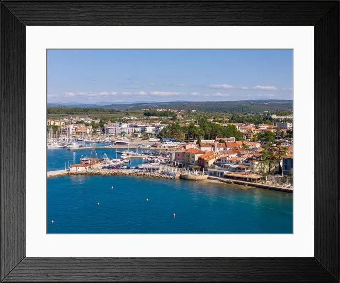 Framed Print : Aerial drone photo of Novigrad. Novigrad is a very touristic town at the Adriatic sea in the region of Istria, Croatia Framed Print : Aerial drone photo of Novigrad. Novigrad is a very touristic town at the Adriatic sea in the region of Istria, Croatia