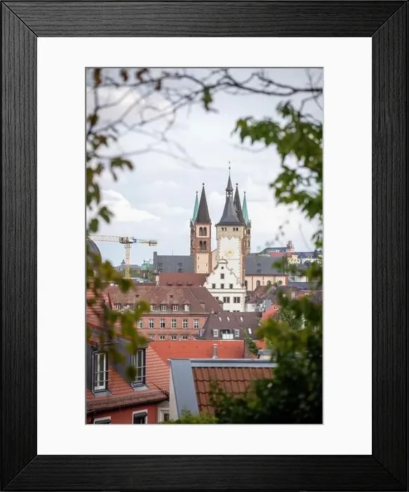 Framed Print : Aerial drone photo of the Bavarian city named Würzburg Framed Print : Aerial drone photo of the Bavarian city named Würzburg